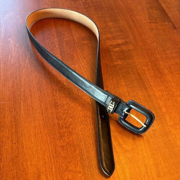 Vintage Etienne Aigner Navy Leather Belt - S - Picture 2 of 8